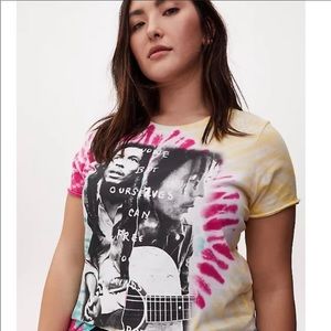 Torrid BOB MARLEY CREW TEE - MULTI TIE-DYE NWT